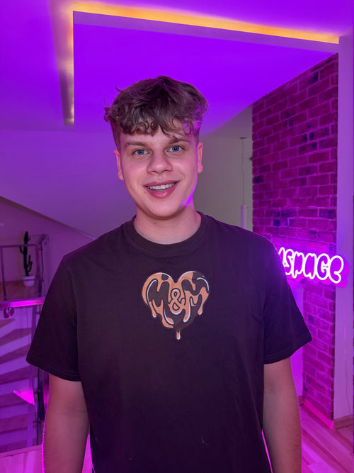 BRĄZOWY T-SHIRT M&M SWEET HEART