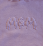 Fioletowa bluza oversize z wytłaczanym logo M&M