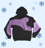 Czarno-fioletowa bluza oversize z wytłaczanym logo M&M