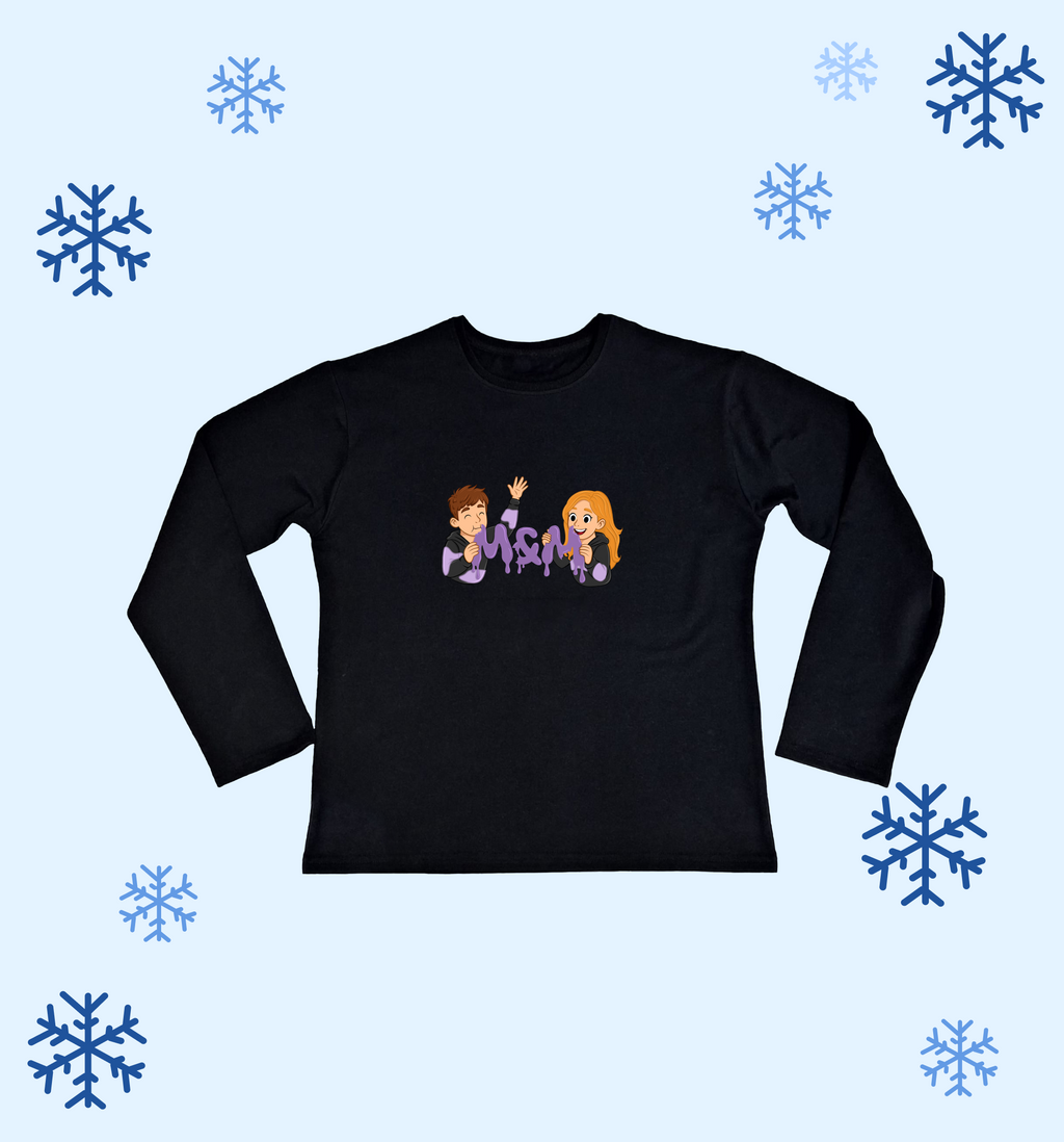 Czarny komplet bawełniany M&M