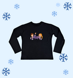 Czarny komplet bawełniany M&M