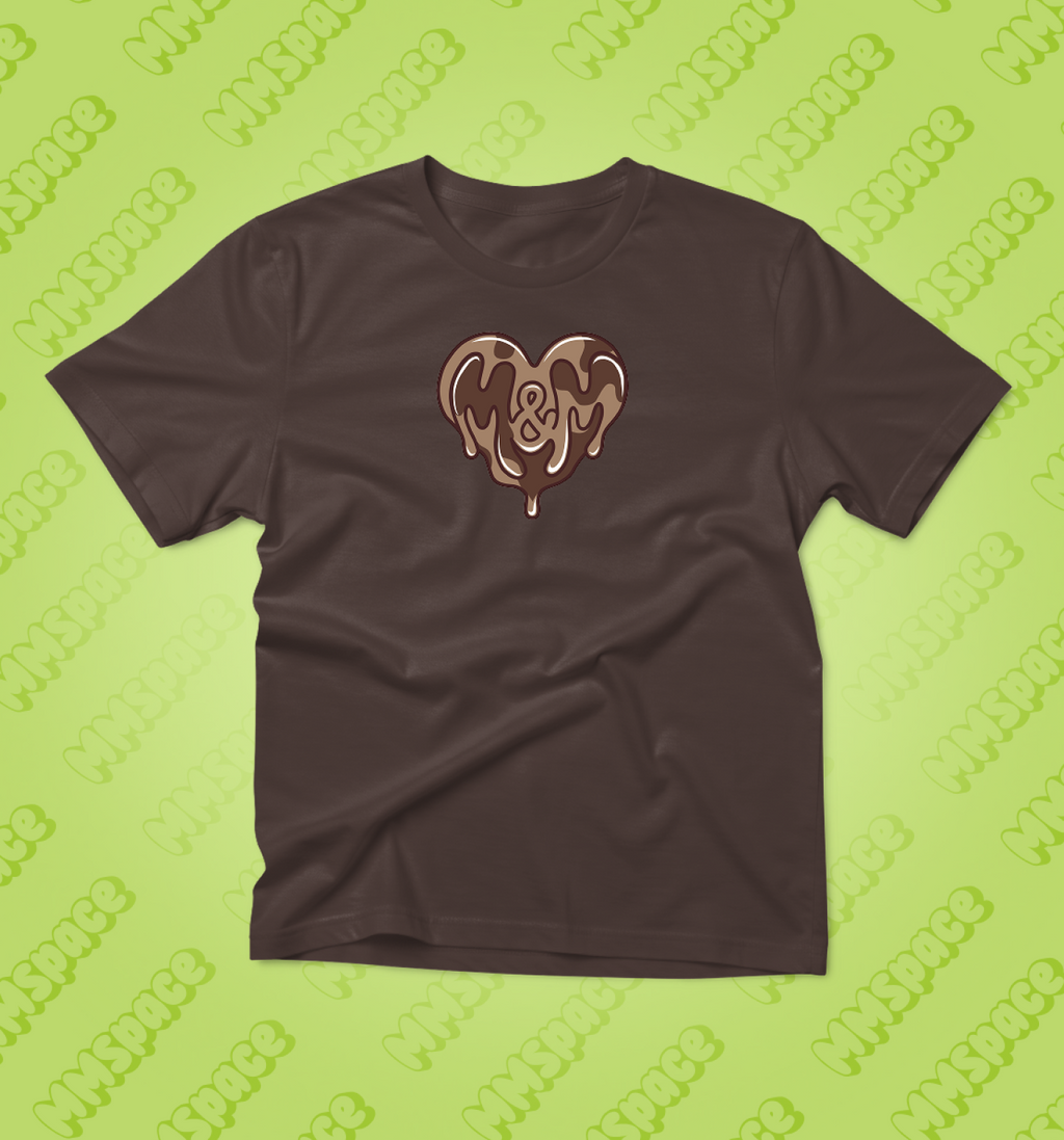 BRĄZOWY T-SHIRT M&M SWEET HEART