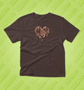 BRĄZOWY T-SHIRT M&M SWEET HEART
