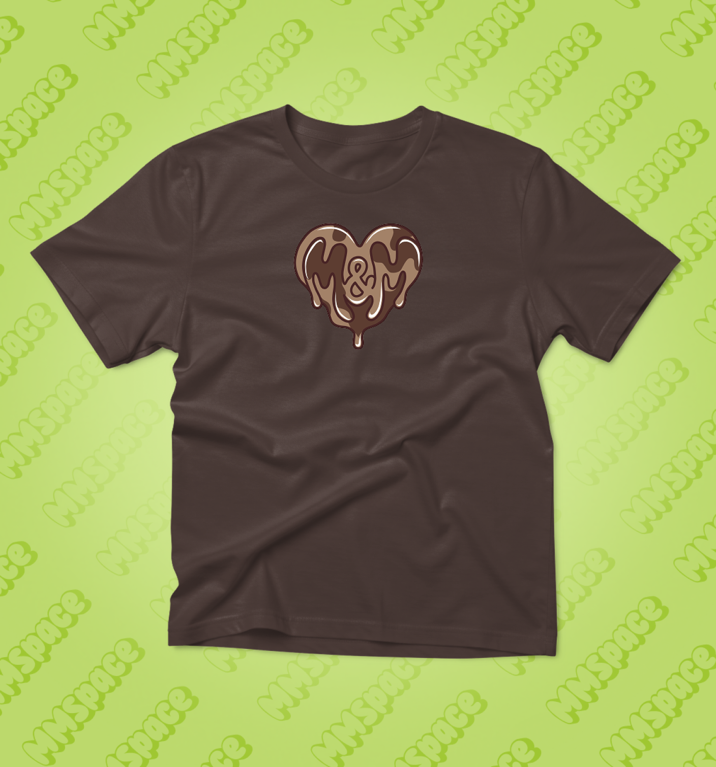 BRĄZOWY T-SHIRT M&M SWEET HEART