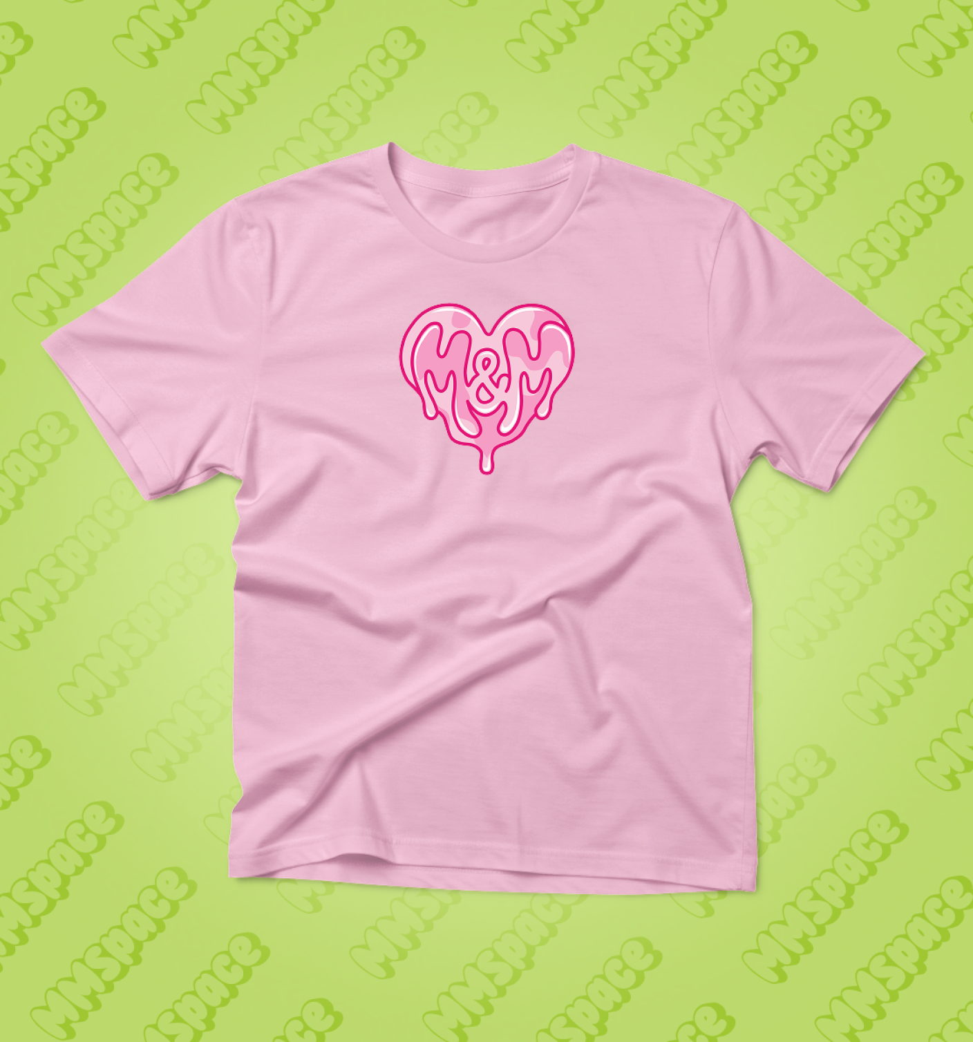 RÓŻOWY T-SHIRT M&M SWEET HEART