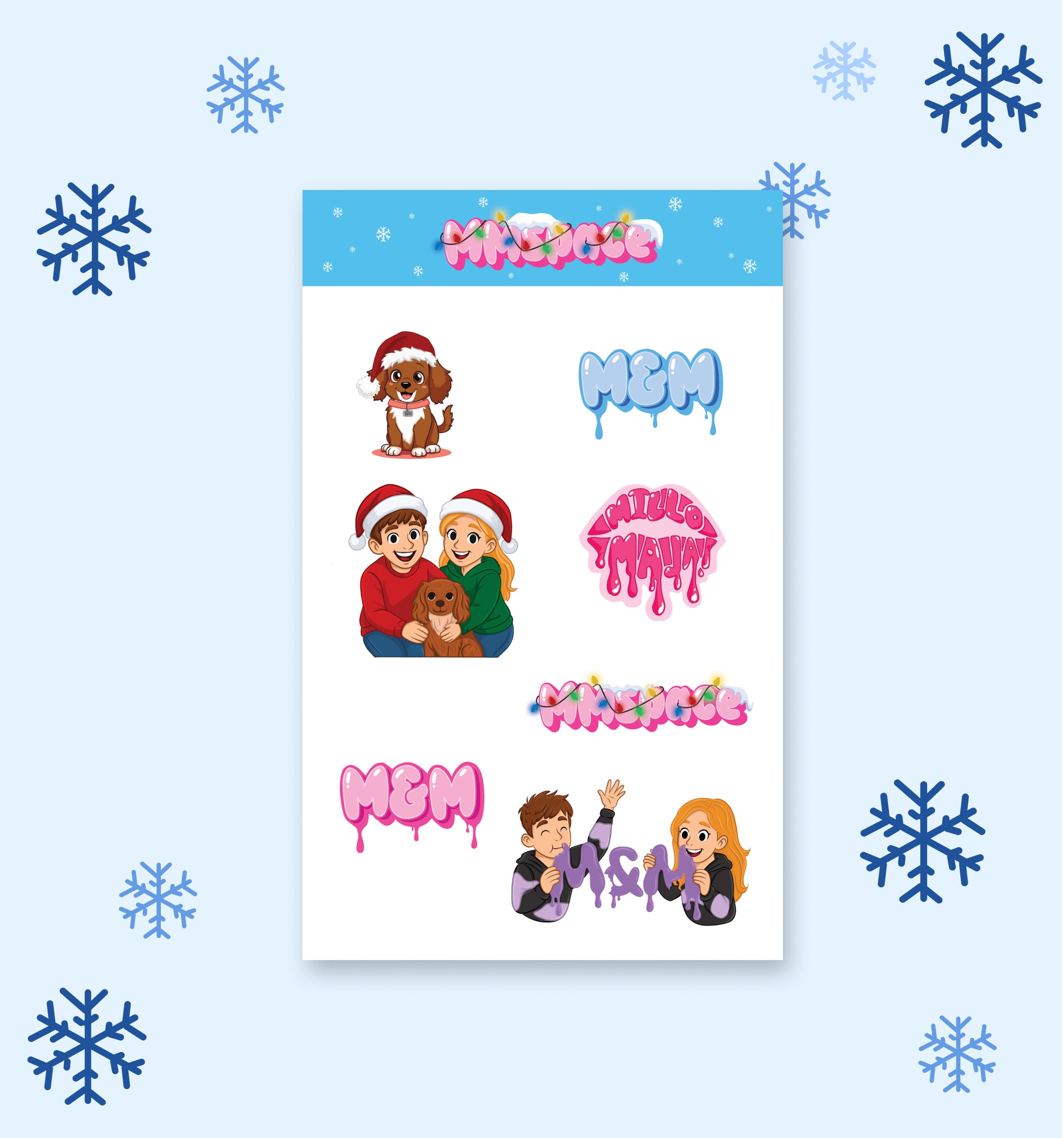 Zestaw świątecznych naklejek MMSpace