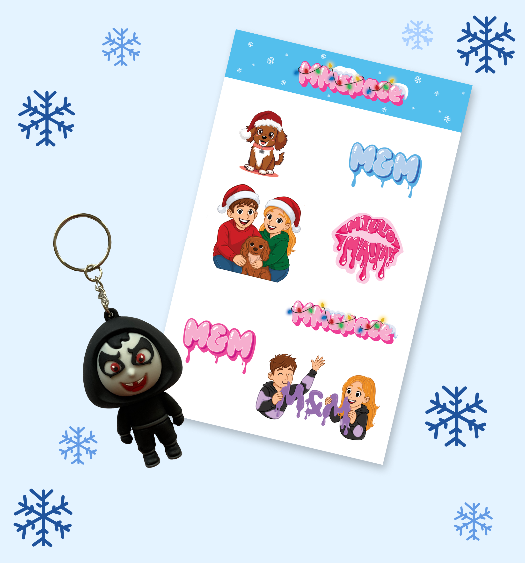 Zestaw naklejek MMSpace i brelok Włamywacza