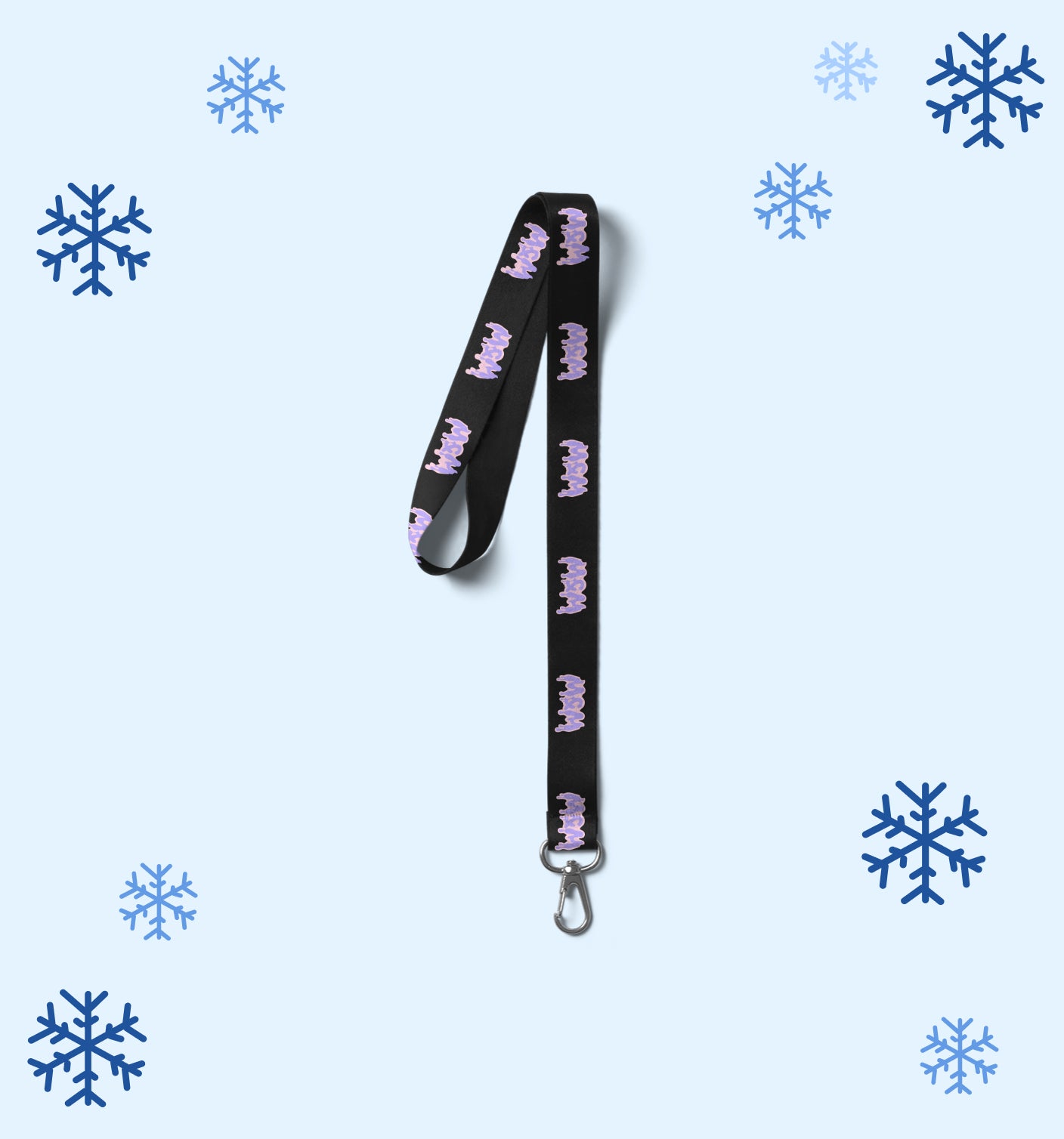 Czarna smycz z logo M&M